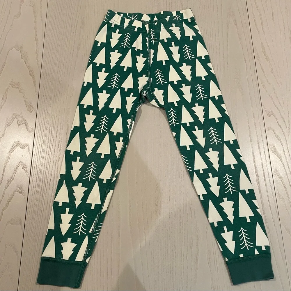 Hanna Andersson Holiday HannaJams Long John Pajama Set (Winter Green) Size 110 5